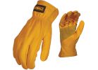 DeWalt Leather Driver Gloves XL, Yellow
