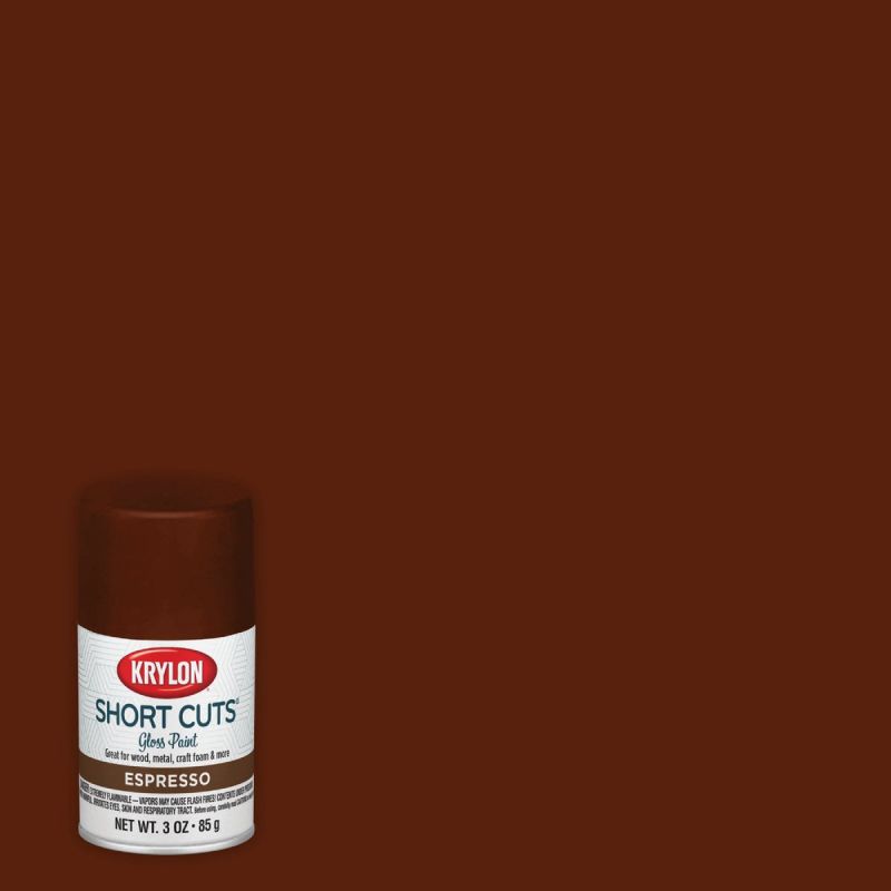 Krylon Short Cuts Enamel Spray Paint Espresso, 3 Oz.