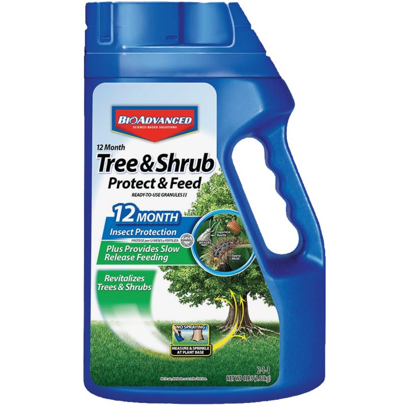 BioAdvanced Tree &amp; Shrub Protect &amp; Feed Insect Killer 4 Lb., Shaker