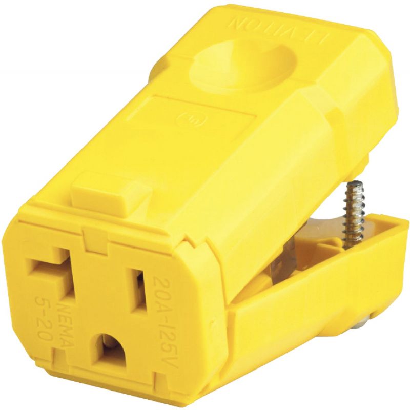Leviton Python Cord Connector Yellow, 20A