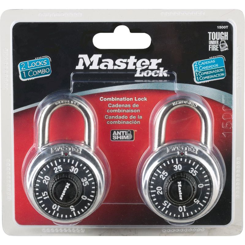 New Master Lock 1500T USA Stainless Combination Padlock 9/32 x 3/4 1977206