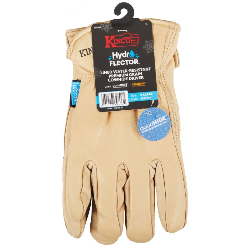 Kinco HydroFlector Men&#039;s Water-Resistant Winter Work Glove XL, Tan