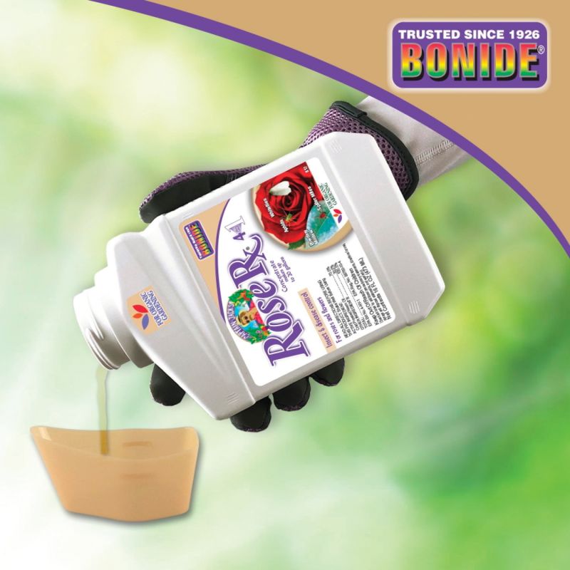 Bonide Captain Jack&#039;s Rose Rx 817-P Fungicide/Miticide/Insecticide, Liquid, Spray Application, 1 pt Light Golden Brown