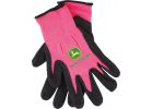 John Deere Nitrile Coated Glove 1 Size Fits Most, Pink &amp; Black