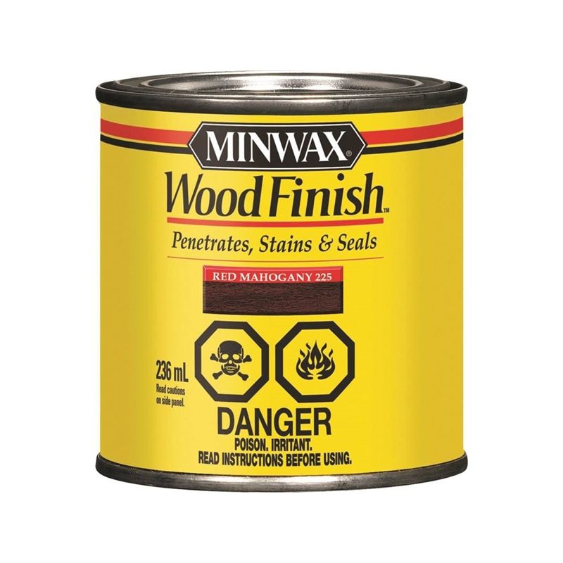 Minwax 225014444 Wood Stain, Red Mahogany, Liquid, 236 mL, Can Red Mahogany
