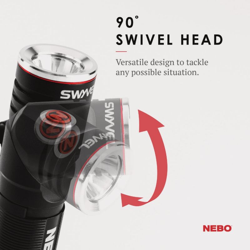 Nebo Swyvel Rechargeable LED Flashlight Black