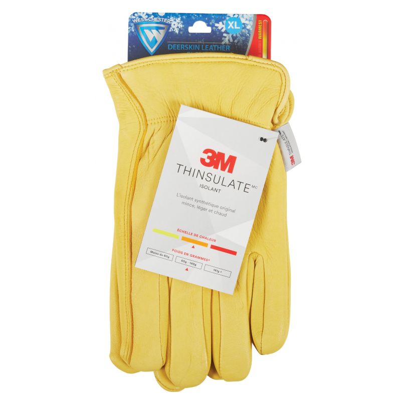 Boss Arctik Grain Deerskin Leather Winter Glove XL, Yellow