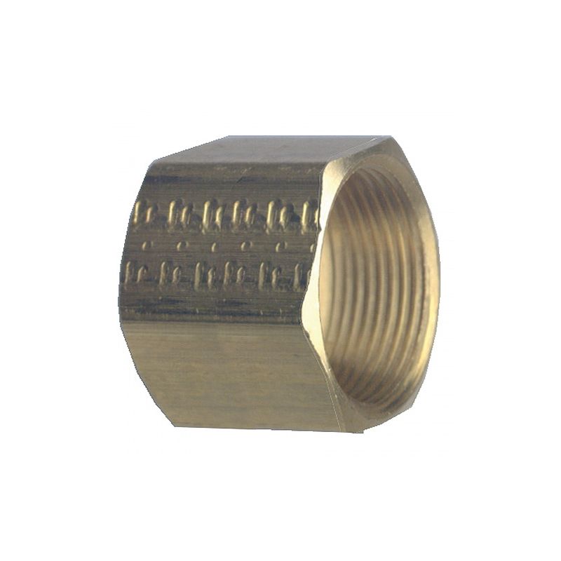 Fairview 616P5 Standard Pipe Nut, 3/8 in, Compression, Brass, 200 psi Pressure
