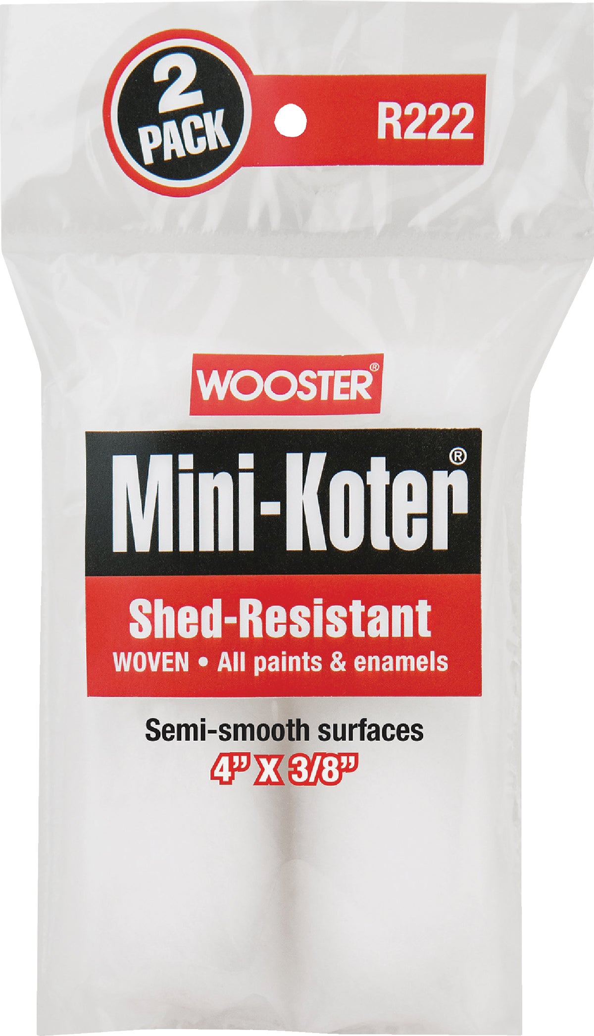 Wooster 4 in. Mini-Koter High-Capacity Yarn Roller (2-Pack