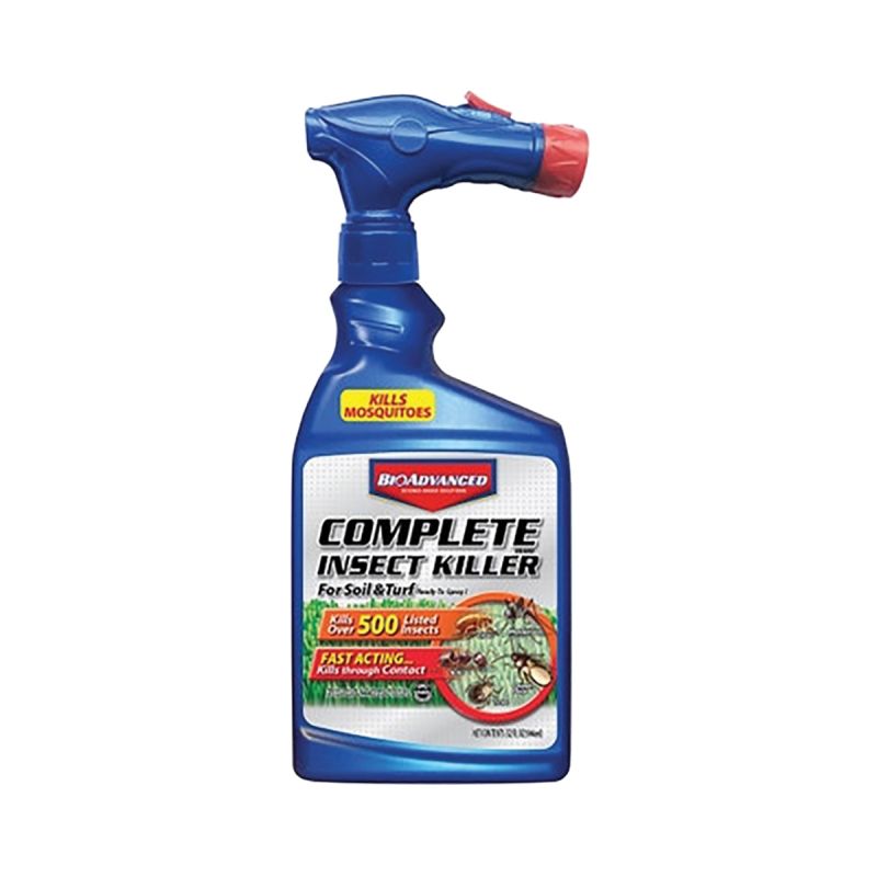 BioAdvanced Complete 700384A RTS Insect Killer, Liquid, Spray Application, Around Building Foundations, Lawns, 32 oz