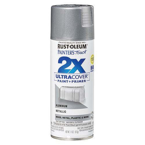 Rust-Oleum Acrylic Enamel 2X Aluminum Spray Paint and Primer in 1, 11 oz 