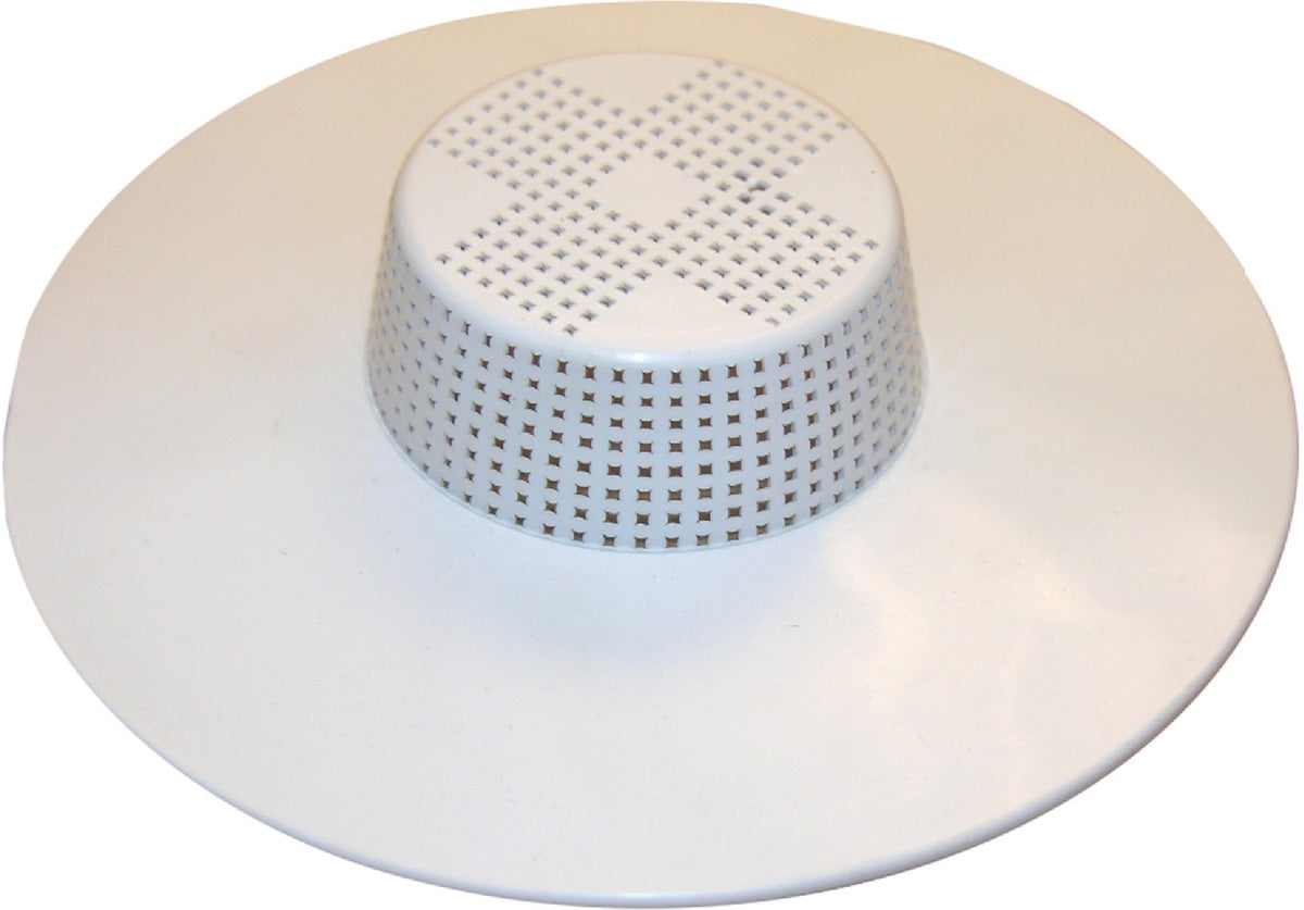 LASCO 03-1257 Snap in Style Shower Drain Grate, White Finish