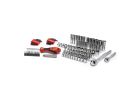 Crescent 1/4in &amp; 3/8in Drive Mechanics Tool Set 121pc Silver