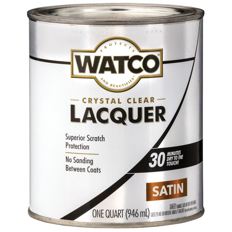 WATCO 63241 Lacquer, Liquid, Clear, 1 qt, Can Clear