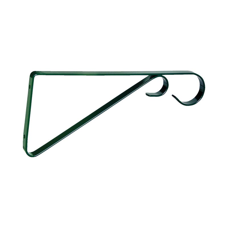 Landscapers Select GB0363L Hanging Plant Bracket, 9-5/8 L, Steel, Forest green, Wall Mount Mounting Forest Green