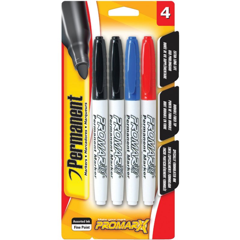 ProMarx Permanent Ink Marker Assorted (Pack of 12)