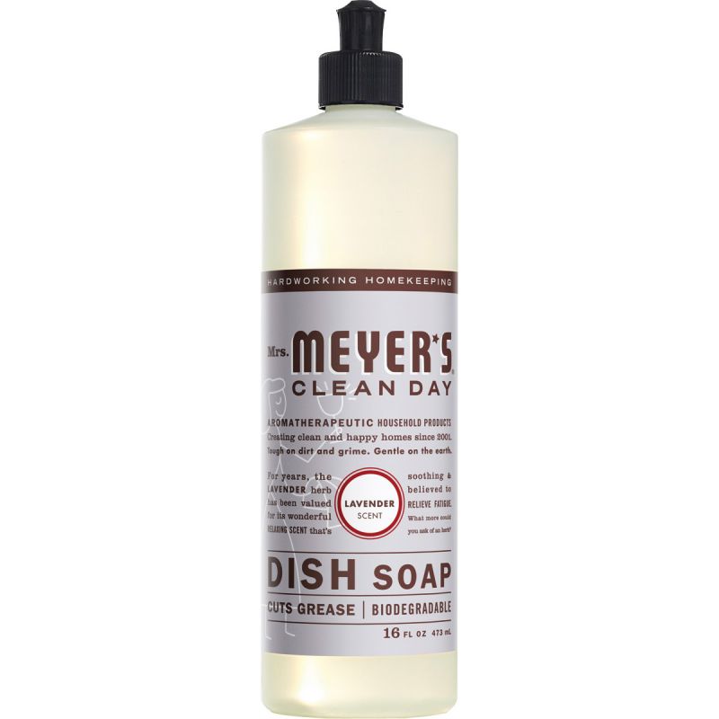 Mrs. Meyer&#039;s 11103 Dish Soap, 16 oz, Liquid, Floral, Colorless Colorless