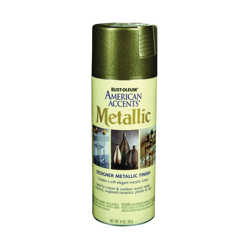 Rust-Oleum 202646 Metallic Spray Paint, Metallic, Aged Bronze, 12 oz, Can Aged Bronze