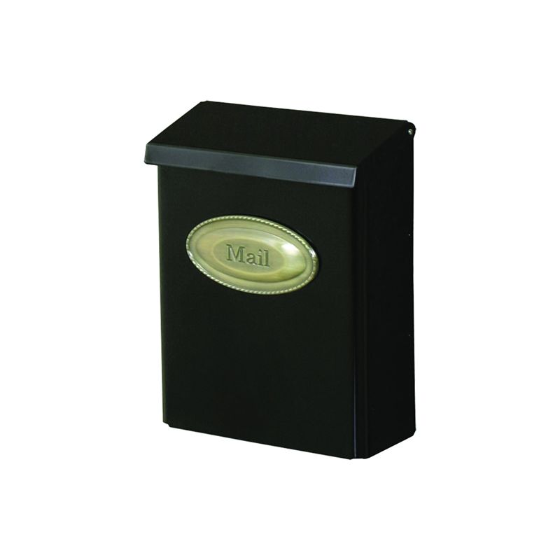 Gibraltar Mailboxes Designer Series DVK00000 Mailbox, 440 cu-in Capacity, Galvanized Steel, Powder-Coated, Black 440 Cu-in, Black