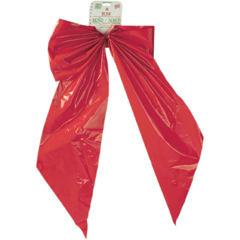 Holiday Trims 2-Loop Outdoor Christmas Bow Red (Pack of 12)