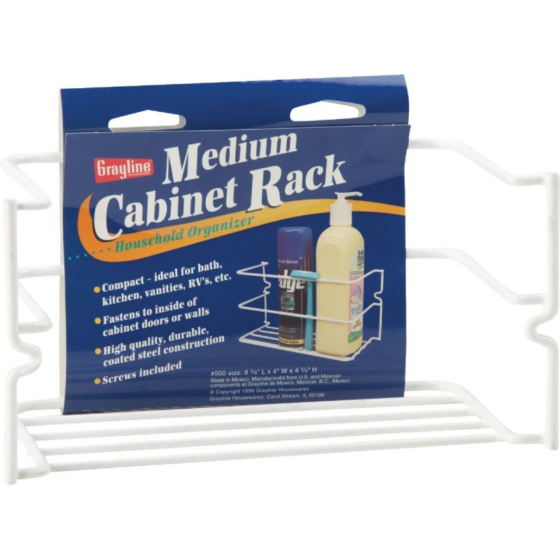 Grayline Cabinet Rack White