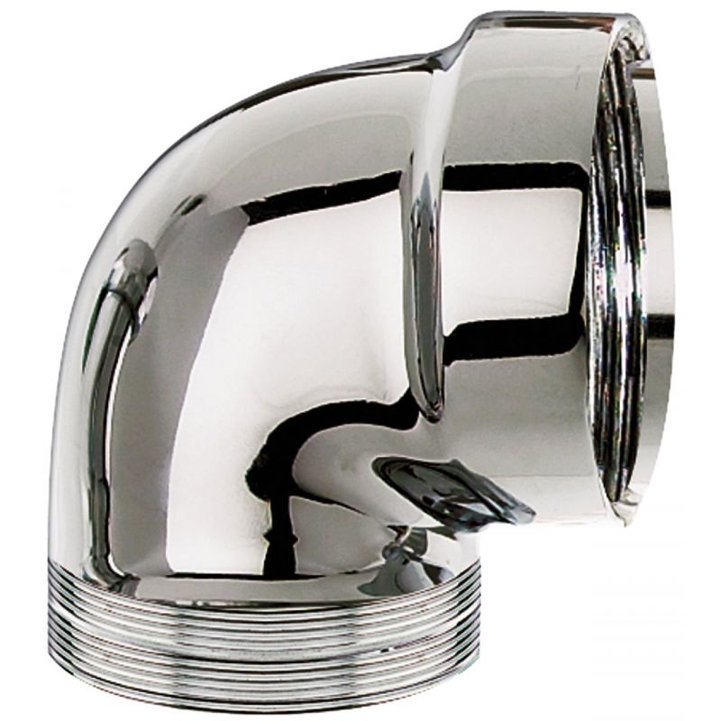 Cast Brass Sink Trap Elbow Chrome Finish 1-1/2 In.
