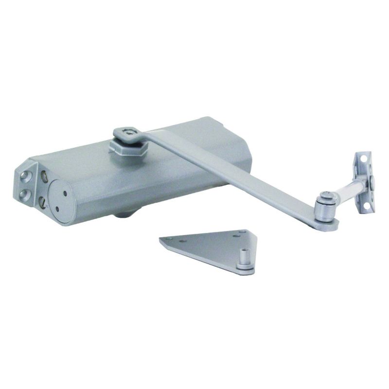 ProSource C501-AB-SA-AS Door Closer, Non-Handed Hand, Automatic, Aluminum, Silver, 240 lb Silver