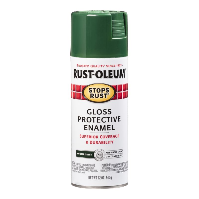 Rust-Oleum 7738830 Rust Preventative Spray Paint, Gloss, Hunter Green, 12 oz, Can Hunter Green