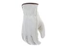 Boss B81192-L Work Gloves, Men&#039;s, L, 8 to 8-3/8 in L, Keystone Thumb, Slip-On Cuff, Cowhide Leather, Natural L, Natural