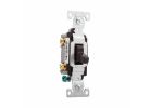 Eaton Wiring Devices CS215B Toggle Switch, 15 A, 120, 277 VAC, Screw Terminal, PVC Housing Material, Brown Brown