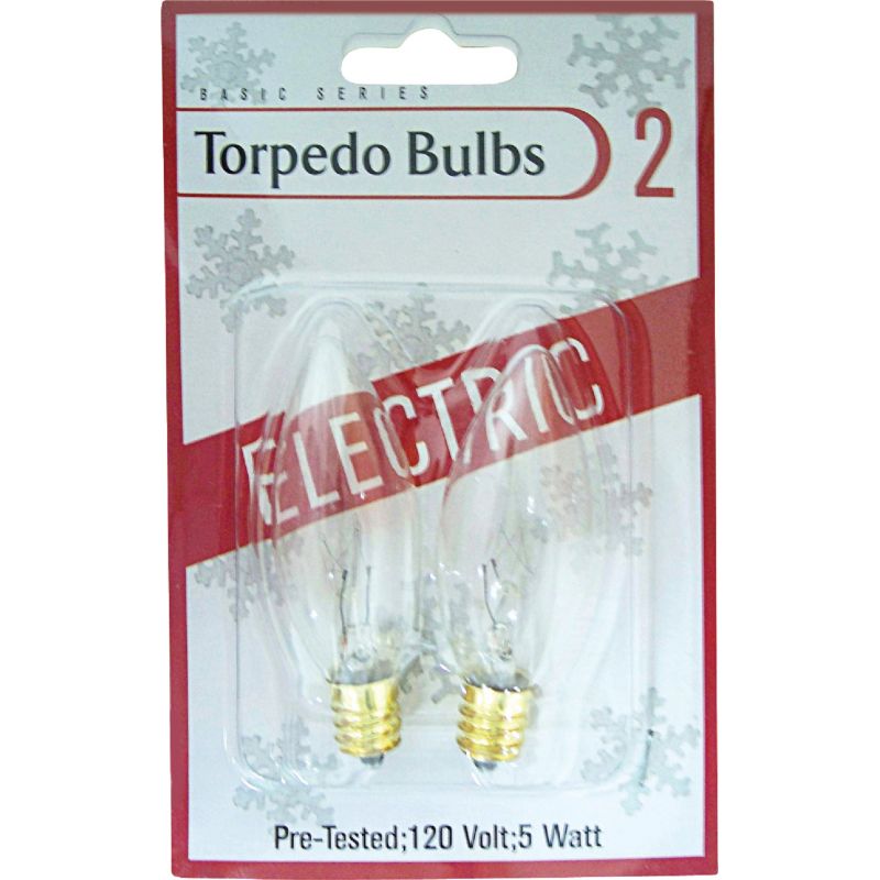 J Hofert Torpedo Candle Light Bulb Clear