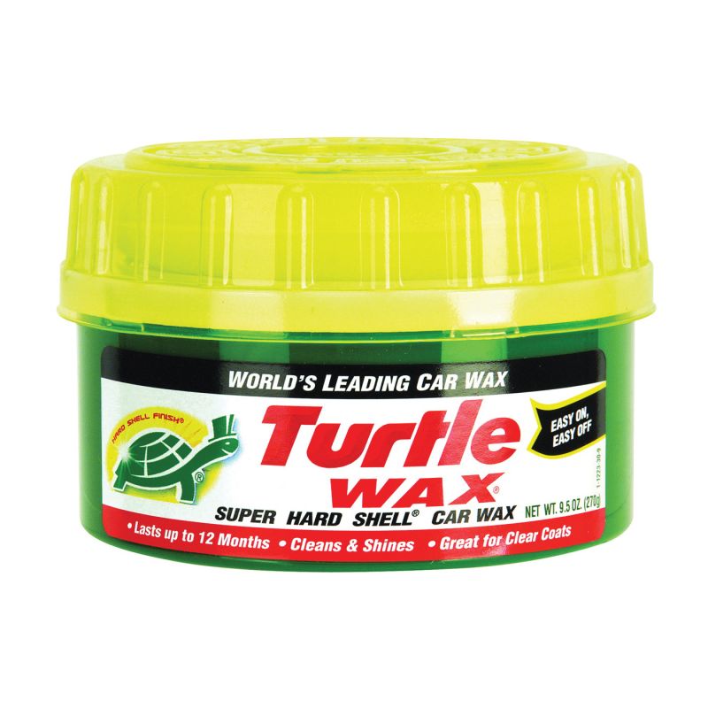 Turtle Wax SUPER HARD SHELL T223R Car Wax, 9.5 oz, Paste, Solvent Light Green