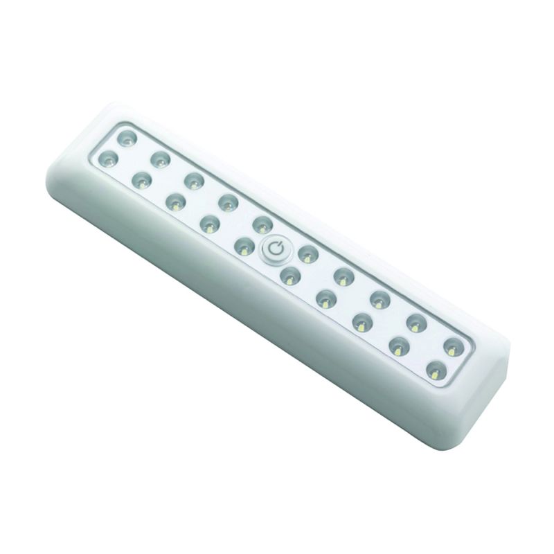 Fulcrum 30017-308 Portable Tap Light, AAA Battery, 20-Lamp, LED Lamp, 80 Lumens, 5500 K Color Temp, White White