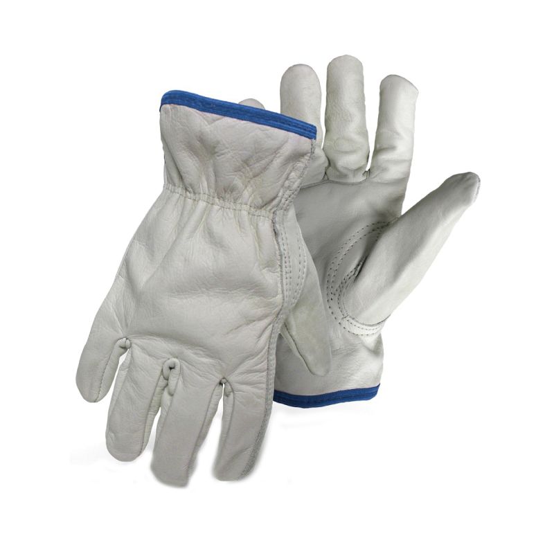 Boss 4063L Gloves, L, Keystone Thumb, Open, Shirred Elastic Back Cuff, Buffalo Leather L