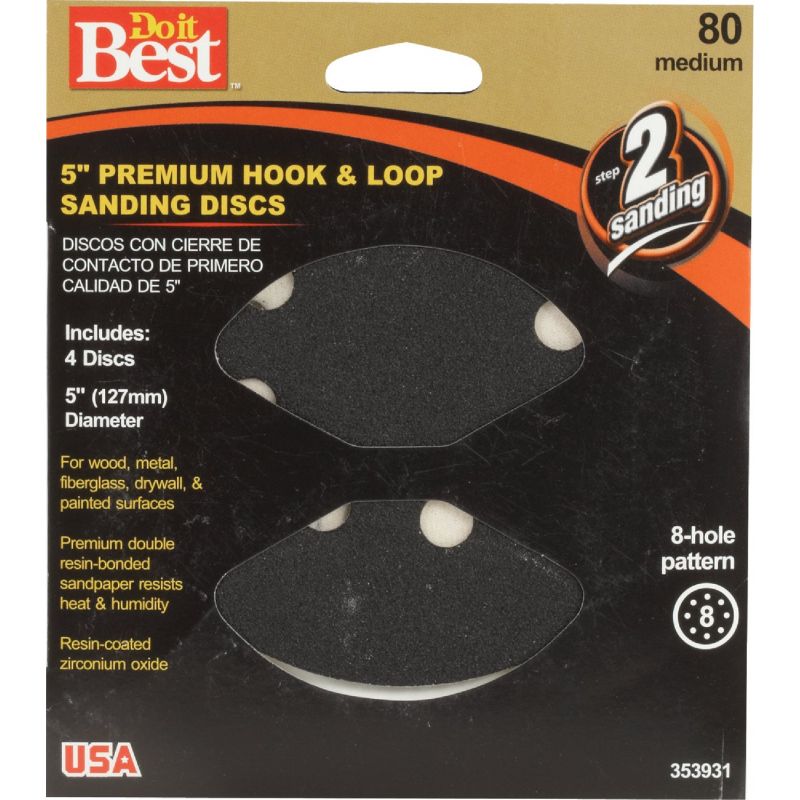 Do it Best 5 In. Premium Hook &amp; Loop Vented Sanding Disc