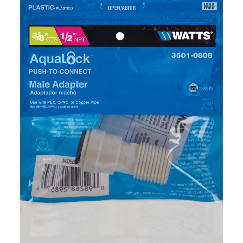 Watts Quick Connect Male Plastic Connector