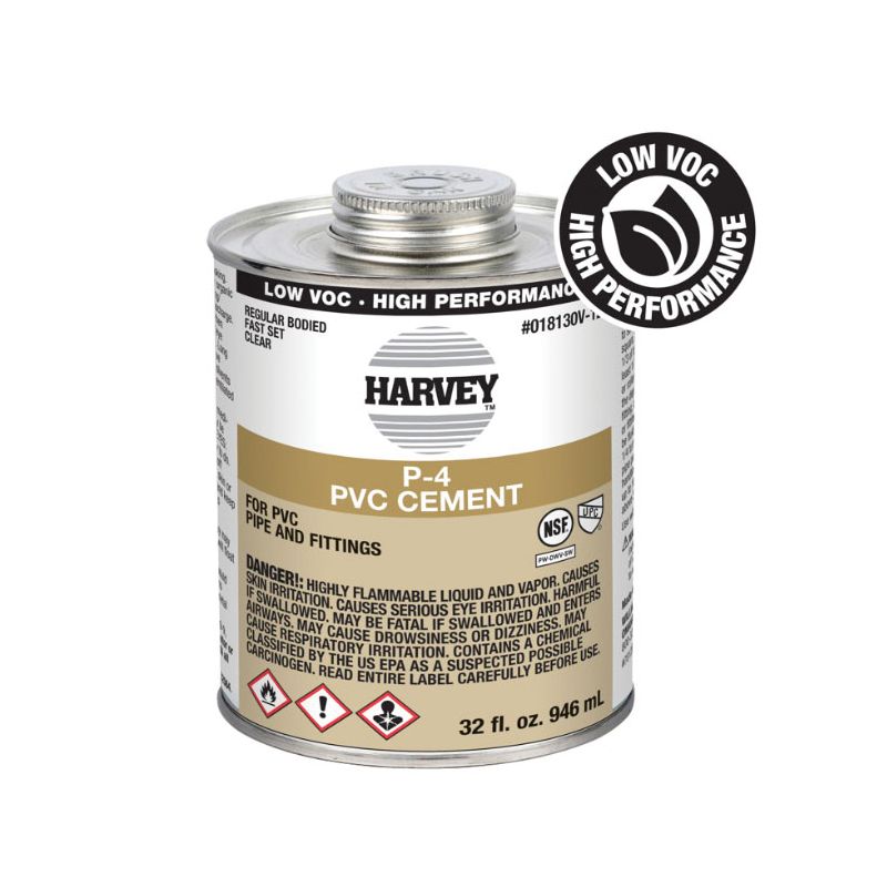 Harvey 018130V-12 Regular-Bodied Fast Set Cement, 32 oz Can, Liquid, Clear Clear