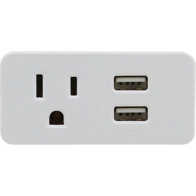 Prime USB Charger with AC Outlet Tap White, 15