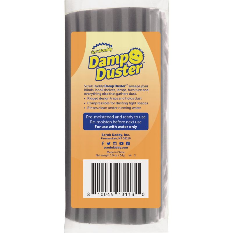 4 Pack Damp Dusting Sponge Duster, Grey Dust  
