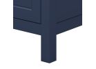 Craft + Main LSBL1970 Linen Cabinet, 1-Door, 2-Shelf, Natural Wood, Chrome Aegean Blue