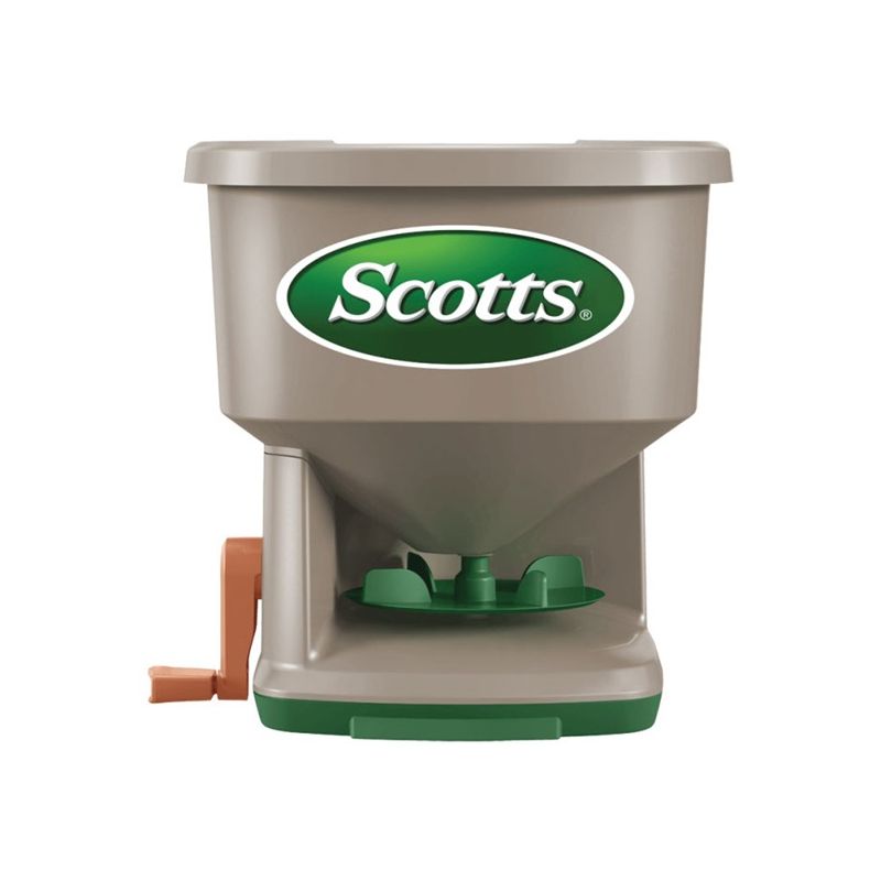 Scotts Whirl 71060 Hand-Powered Spreader, 1.15 lb Capacity, 1500 sq-ft Coverage Area, 5 ft W Spread, Plastic 1.15 Lb