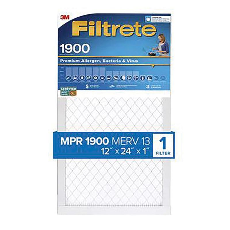 Filtrete UT20-4 Air Filter, 12 in L, 24 in W, 13 MERV, 1900 MPR (Pack of 4)