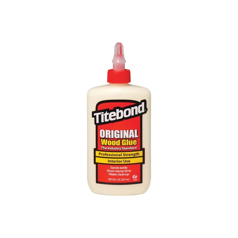 Titebond 5063 Wood Glue, Yellow, 8 oz Bottle Yellow