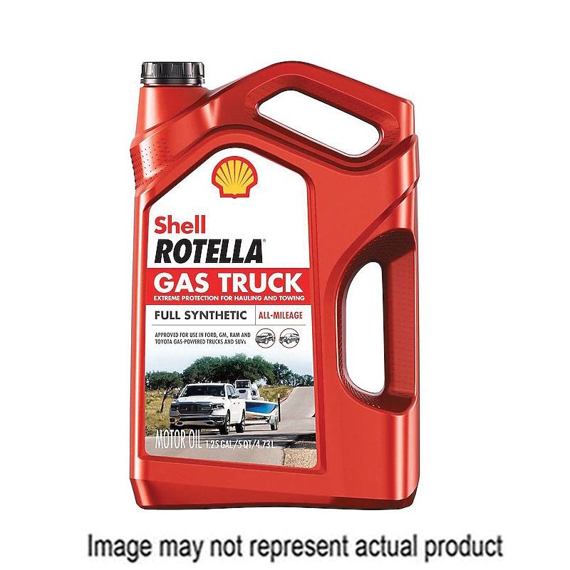 Shell Rotella Gas Truck 550050319 Synthetic Motor Oil, 5W-30, 5 qt Bottle Amber