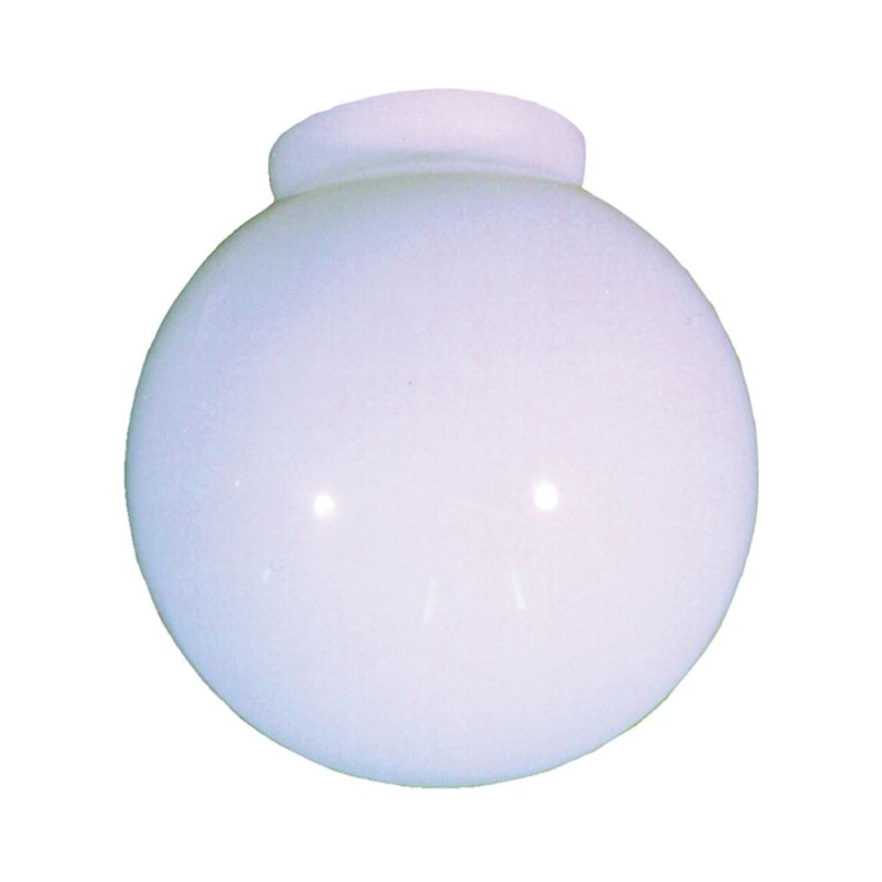 Canarm Signature Series 325-200 Light Globe, 6 in Dia, 3-1/4 in, Plastic, White 3-1/4 In, White