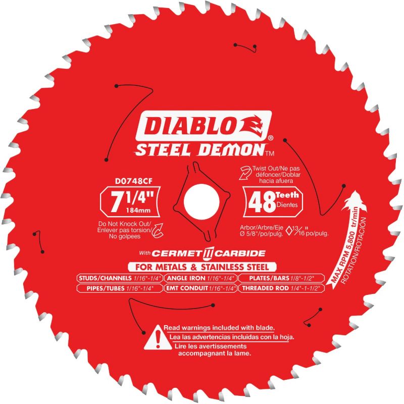 Diablo Steel Demon Cermet Circular Saw Blade (Pack of 5)