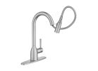 Moen Adler Series 87233 Pull-Down Kitchen Faucet, 1.5 gpm, 1-Faucet Handle, 1-Faucet Hole, Metal, Chrome Plated