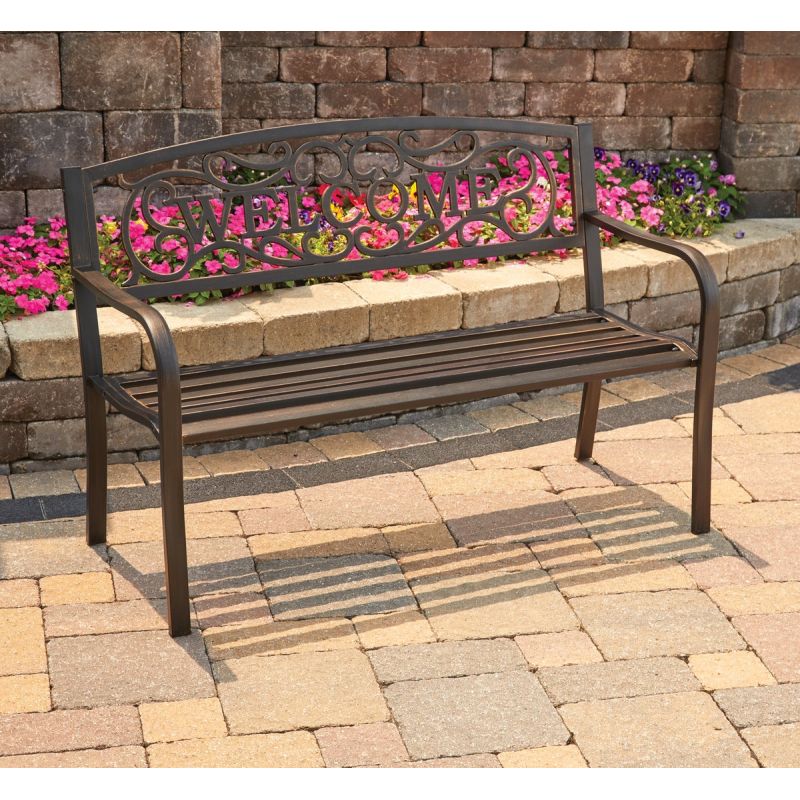 Outdoor Expressions Welcome Bench