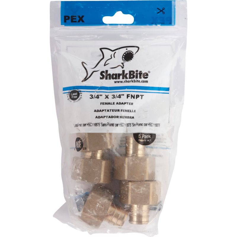 SharkBite Brass Female PEX Adapter 3/4 In. Barb X 3/4 In. FIP