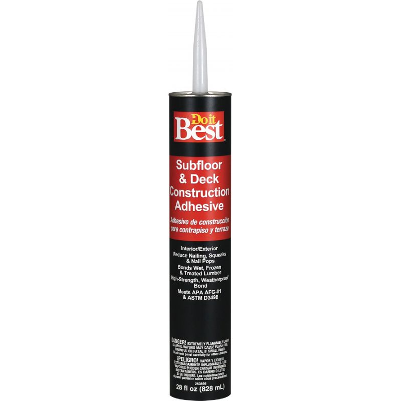 Do it Best Subfloor &amp; Deck Construction Adhesive Tan, 28 Oz. (Pack of 12)